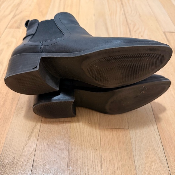 Steve Madden Dicey Black Leather Ankle Booties Size 8 - Picture 5 of 8